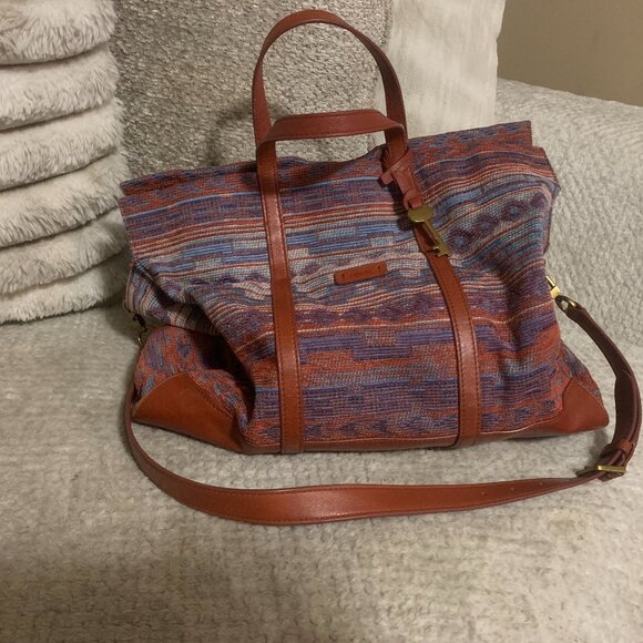 Orange Leather Fossil Bag - Picture 1 of 5